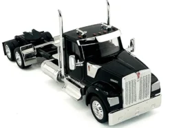 Kenworth W990 2-Axel Day Cab Black 1/87 (HO) Plastic Model Car by HO Logistics