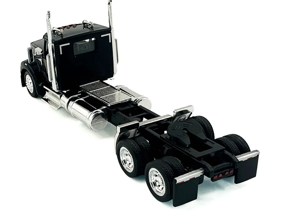 Kenworth W990 2-Axel Day Cab Black 1/87 (HO) Plastic Model Car by HO Logistics