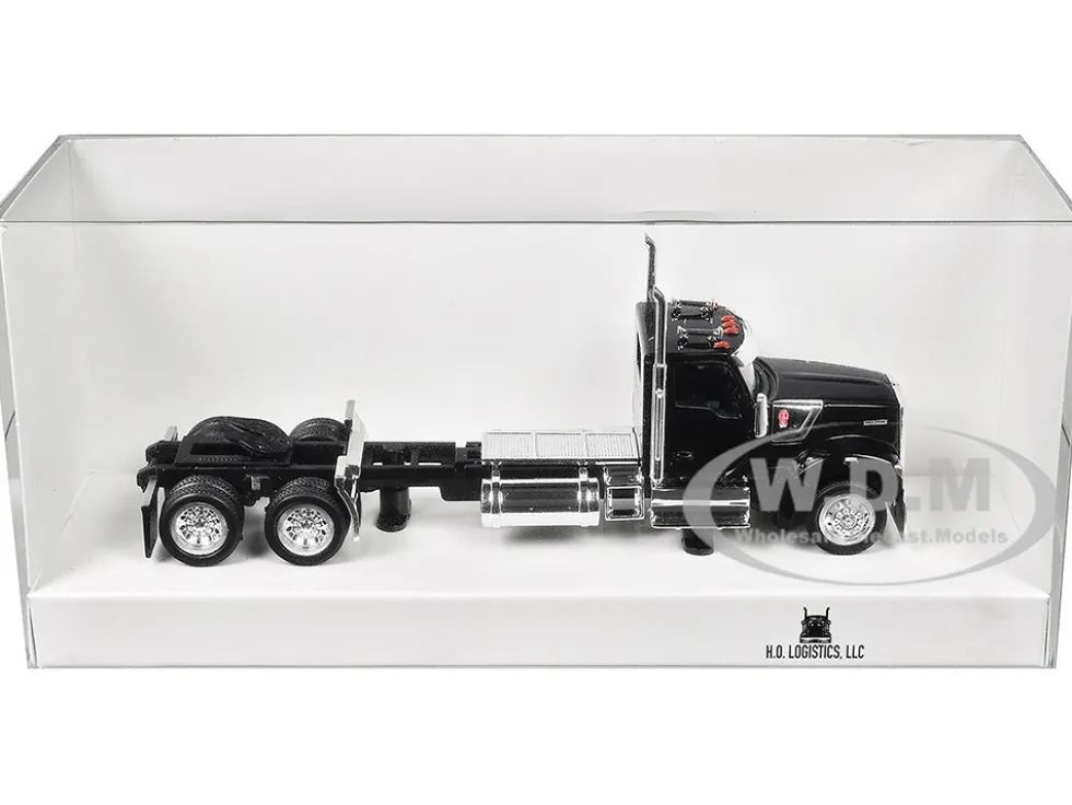 Kenworth W990 2-Axel Day Cab Black 1/87 (HO) Plastic Model Car by HO Logistics