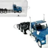 Kenworth W990 3-Axel Day Cab Blue Metallic 1/87 (HO) Plastic Model Car by HO Logistics
