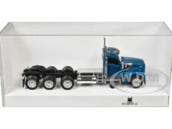 Kenworth W990 3-Axel Day Cab Blue Metallic 1/87 (HO) Plastic Model Car by HO Logistics