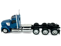 Kenworth W990 3-Axel Day Cab Blue Metallic 1/87 (HO) Plastic Model Car by HO Logistics
