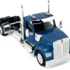 Kenworth W990 2-Axel Day Cab Blue Metallic 1/87 (HO) Plastic Model Car by HO Logistics