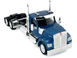 Kenworth W990 2-Axel Day Cab Blue Metallic 1/87 (HO) Plastic Model Car by HO Logistics