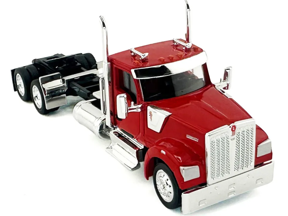 Kenworth W990 2-Axel Day Cab Red 1/87 (HO) Plastic Model Car by HO Logistics