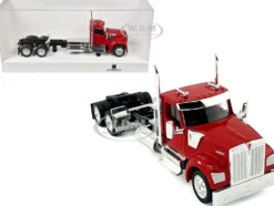 Kenworth W990 2-Axel Day Cab Red 1/87 (HO) Plastic Model Car by HO Logistics