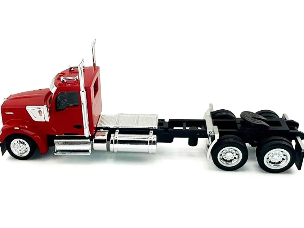 Kenworth W990 2-Axel Day Cab Red 1/87 (HO) Plastic Model Car by HO Logistics
