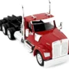 Kenworth W990 3-Axel Day Cab Red 1/87 (HO) Plastic Model Car by HO Logistics