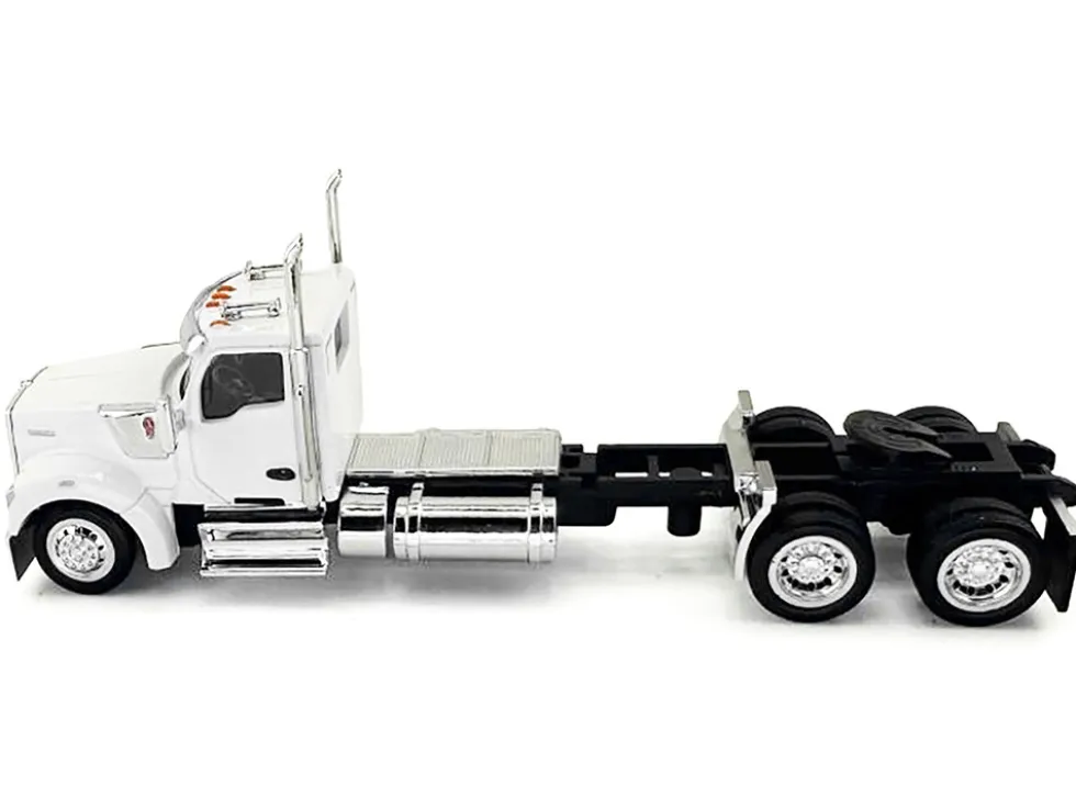 Kenworth W990 2-Axel Day Cab White 1/87 (HO) Plastic Model Car by HO Logistics