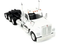 Kenworth W990 3-Axel Day Cab White 1/87 (HO) Plastic Model Car by HO Logistics