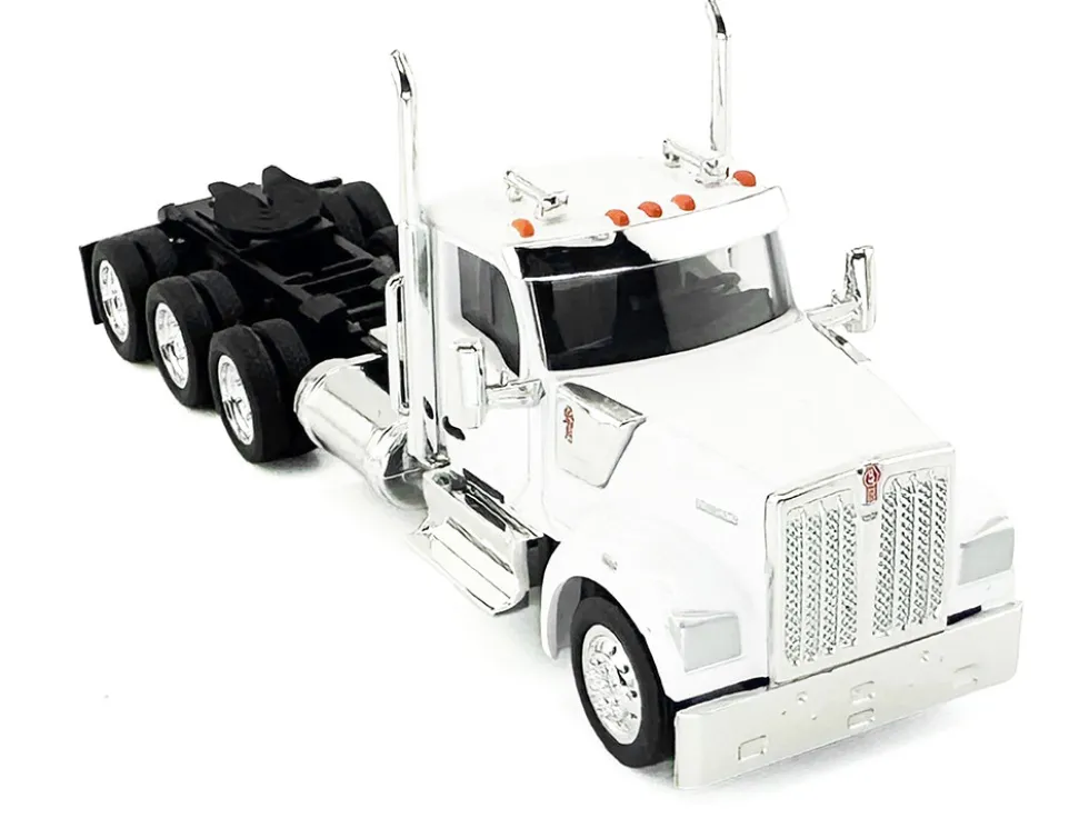 Kenworth W990 3-Axel Day Cab White 1/87 (HO) Plastic Model Car by HO Logistics
