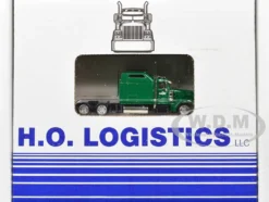 Kenworth W900L Truck Tractor with Sleeper Cab "Cargill" Green and Covered Grain Trailer White with Green Tarp Combo Set 1/87 (HO) Plastic Model Car by HO Logistics