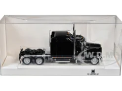 Kenworth W900L Truck Tractor with Sleeper Cab Black 1/87 (HO) Plastic Model Car by HO Logistics