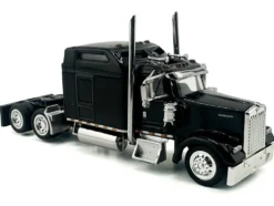 Kenworth W900L Truck Tractor with Sleeper Cab Black 1/87 (HO) Plastic Model Car by HO Logistics