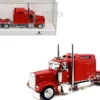 Kenworth W900L Truck Tractor with Sleeper Cab Red 1/87 (HO) Plastic Model Car by HO Logistics