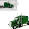 Kenworth W900L Truck Tractor with Sleeper Cab Green 1/87 (HO) Plastic Model Car by HO Logistics