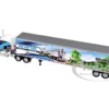 Kenworth W900L with 86" Studio Sleeper and 53' Utility Trailer with Skirts "Walinga" White with Blue Graphics 1/64 Diecast Model by DCP/First Gear