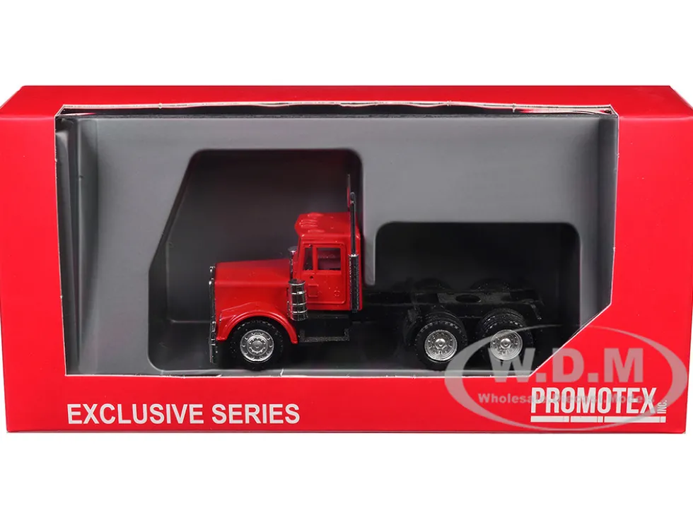 Kenworth W900 Short Day Cab "New Version" Red 1/87 (HO) Plastic Model Car by Promotex