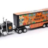 Kenworth W900 Truck Black with Graphics and Dry Van Trailer "Dia De Muertos" 1/32 Diecast Model by New Ray