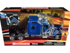 Kenworth W900 Truck Tractor Blue Metallic 1/32 Diecast Model by New Ray