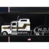 1995 Kenworth W900 Truck Tractor White with Black and Gold Stripes 1/64 Diecast Model by IXO Models