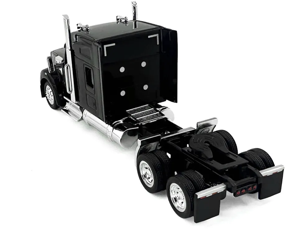 Kenworth W990 with Stand Up Sleeper Cab Black 1/87 (HO) Plastic Model Car by HO Logistics