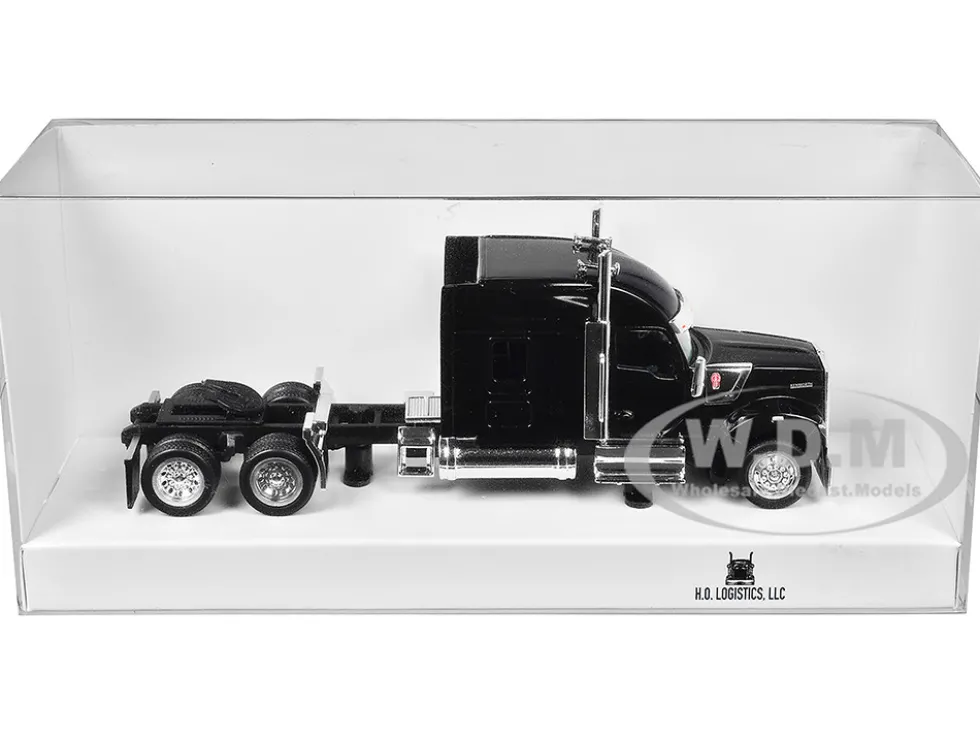 Kenworth W990 with Stand Up Sleeper Cab Black 1/87 (HO) Plastic Model Car by HO Logistics