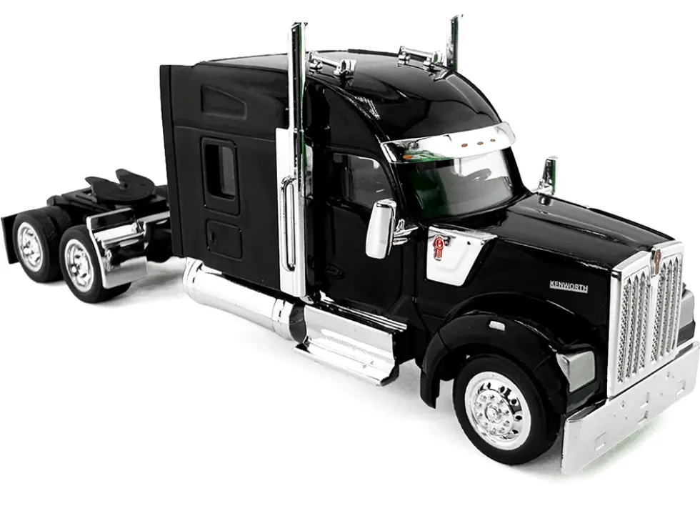 Kenworth W990 with Stand Up Sleeper Cab Black 1/87 (HO) Plastic Model Car by HO Logistics