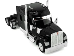 Kenworth W990 with Stand Up Sleeper Cab Black 1/87 (HO) Plastic Model Car by HO Logistics