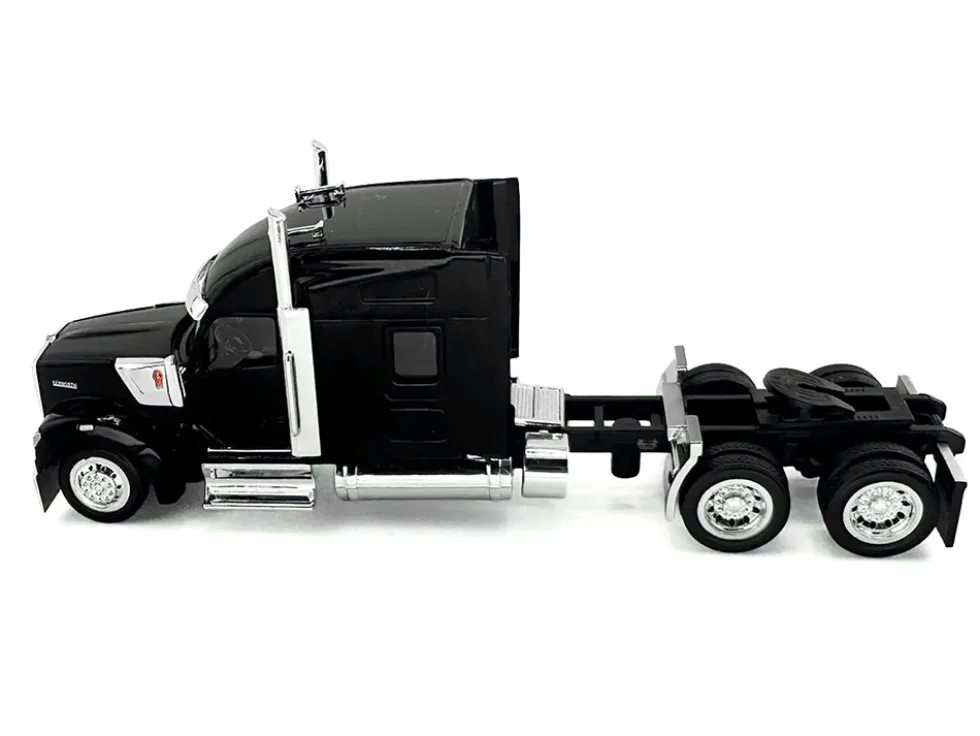 Kenworth W990 with Stand Up Sleeper Cab Black 1/87 (HO) Plastic Model Car by HO Logistics