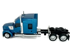Kenworth W990 with Stand Up Sleeper Cab Blue Metallic 1/87 (HO) Plastic Model Car by HO Logistics