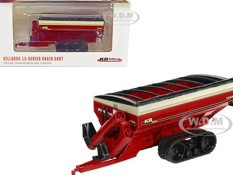Killbros 1113 Grain Cart with Tracks Red 1/64 Diecast Model SpecCast UBC042