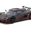 Koenigsegg Agera RS Black Carbon with Red Accents "Global64" Series 1/64 Diecast Model by Tarmac Works