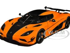 Koenigsegg Agera RS Cone Orange Black Carbon Accents 1/18 Model Car Autoart 79023