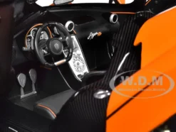 Koenigsegg Agera RS Cone Orange Black Carbon Accents 1/18 Model Car Autoart 79023