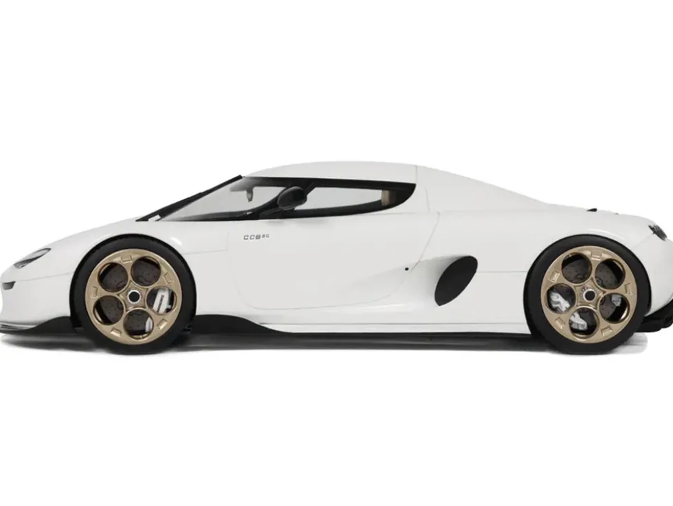 2024 Koenigsegg CC850 Crystal White 1/18 Model Car by GT Spirit