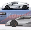 Koenigsegg CC850 Silver Metallic "Global64" Series 1/64 Diecast Model by Tarmac Works
