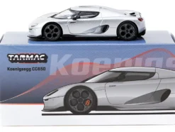 Koenigsegg CC850 Silver Metallic "Global64" Series 1/64 Diecast Model by Tarmac Works