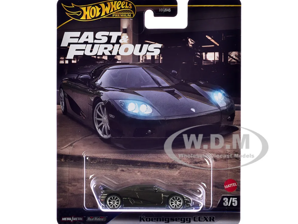 Koenigsegg CCXR Dark Gray Metallic "Fast Five" (2011) Movie "Fast & Furious" Series Diecast Model Car by Hot Wheels