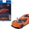 Koenigsegg Jesko Absolut Sweet Mandarin Orange Metallic Hypercar League Collection 1/64 Diecast Model Car PosterCars H05B