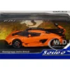 Koenigsegg Jesko Attack Tang Orange Metallic with Black Stripes 1/43 Diecast Model Car by Solido