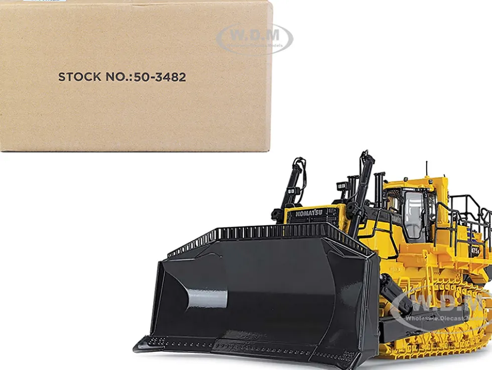 Komatsu D475A-8 Dozer with Ripper Yellow 1/50 Diecast Model First Gear 50-3482