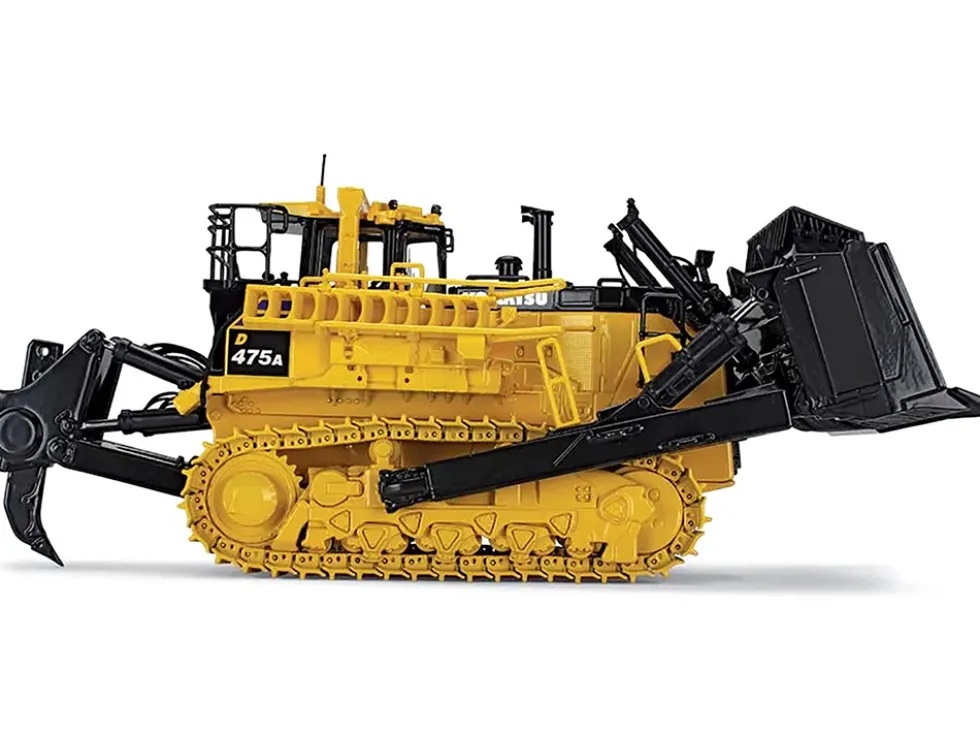 Komatsu D475A-8 Dozer with Ripper Yellow 1/50 Diecast Model First Gear 50-3482