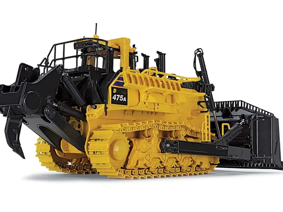 Komatsu D475A-8 Dozer with Ripper Yellow 1/50 Diecast Model First Gear 50-3482