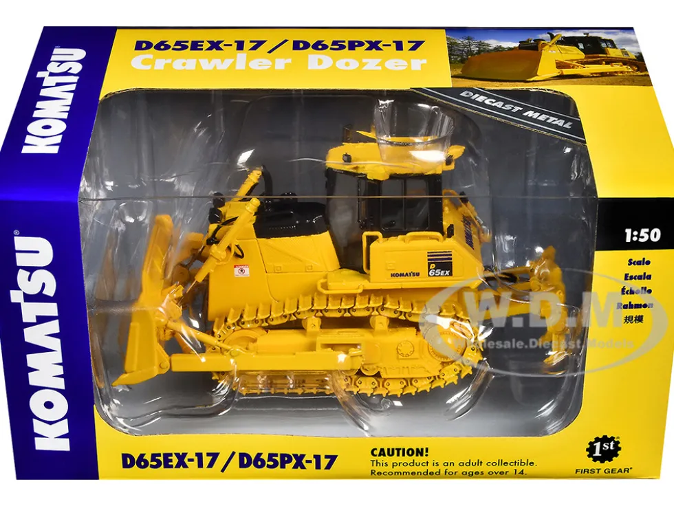 Komatsu D65EX-17 Sigmadozer with Ripper 1/50 Diecast Model First Gear 50-3245