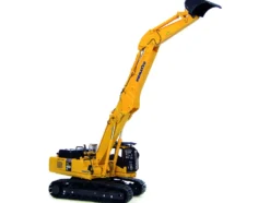 Komatsu PC450LC Excavator Short Boom with Bucket Yellow 1/50 Diecast Model Universal Hobbies UH8004