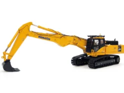 Komatsu PC450LC Excavator Short Boom with Bucket Yellow 1/50 Diecast Model Universal Hobbies UH8004