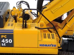 Komatsu PC450LC Excavator Short Boom with Bucket Yellow 1/50 Diecast Model Universal Hobbies UH8004