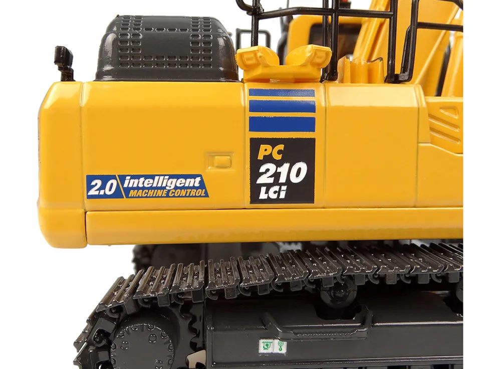 Komatsu PC210LCi 11 Intelligent Machine Control 2.0 Excavator Yellow 1/50 Diecast Model Universal Hobbies UH8157