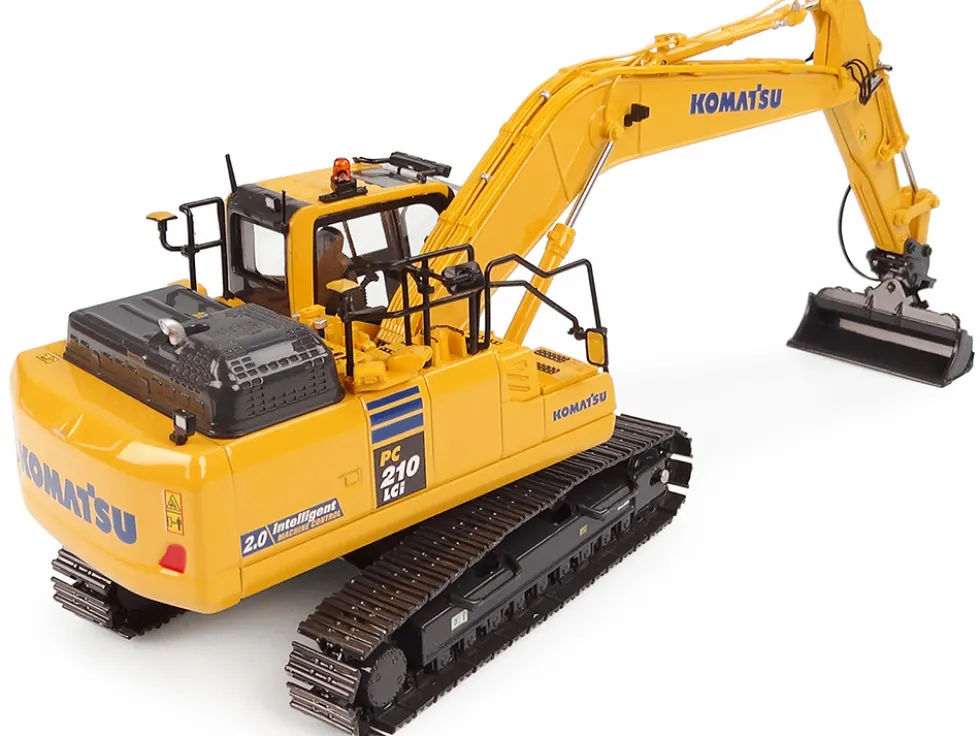 Komatsu PC210LCi 11 Intelligent Machine Control 2.0 Excavator Yellow 1/50 Diecast Model Universal Hobbies UH8157